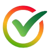 A green checkmark inside a circular gradient ring symbolizing vendor compliance management.